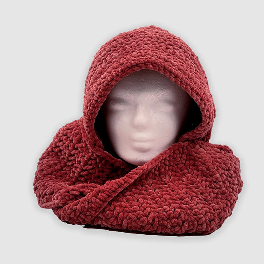 Handmade hooded scarf – cozy XXL scarf with hood for children and adults