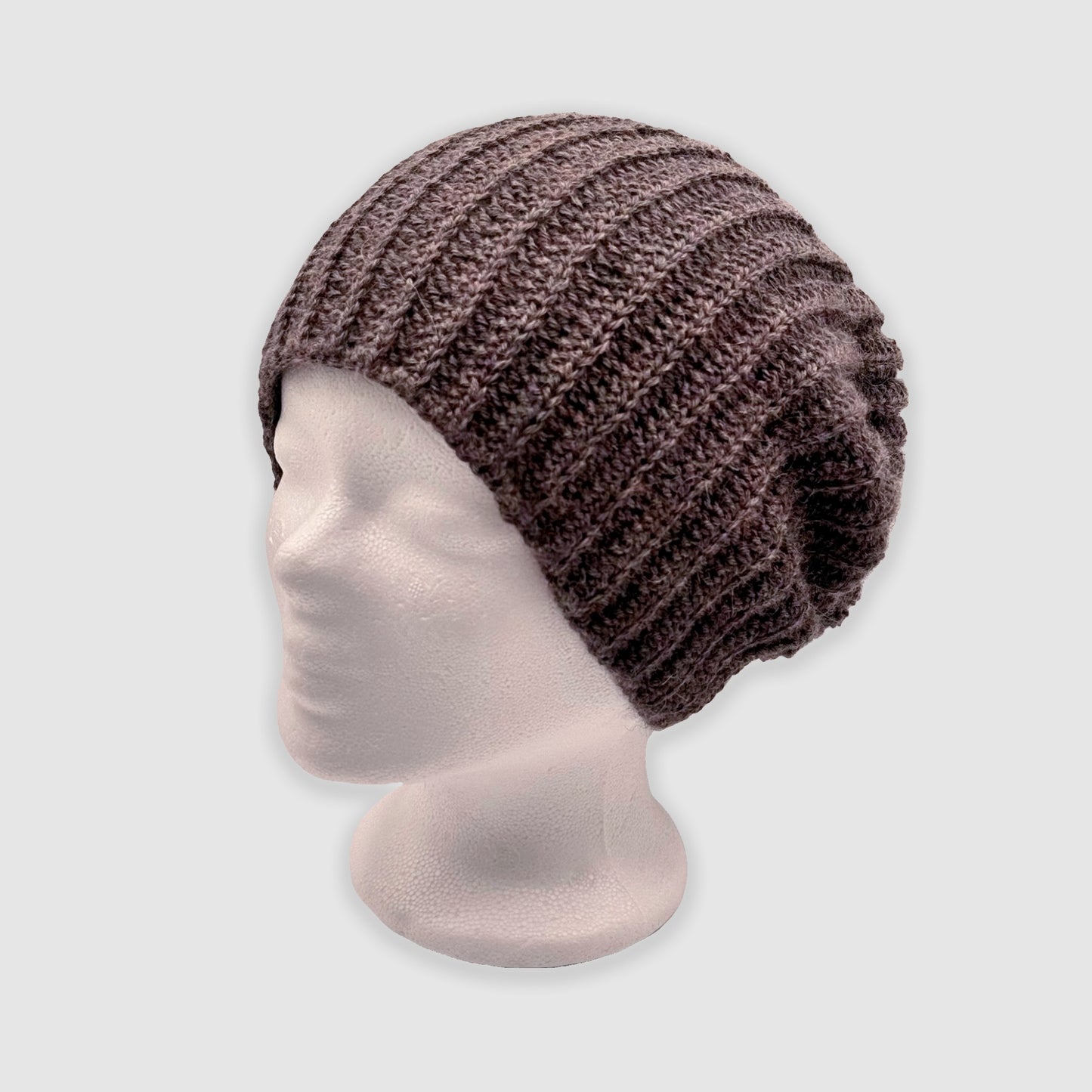 Hand-crocheted 2-in-1 hat made from upcycled alpaca silk – classic hat &amp; beanie