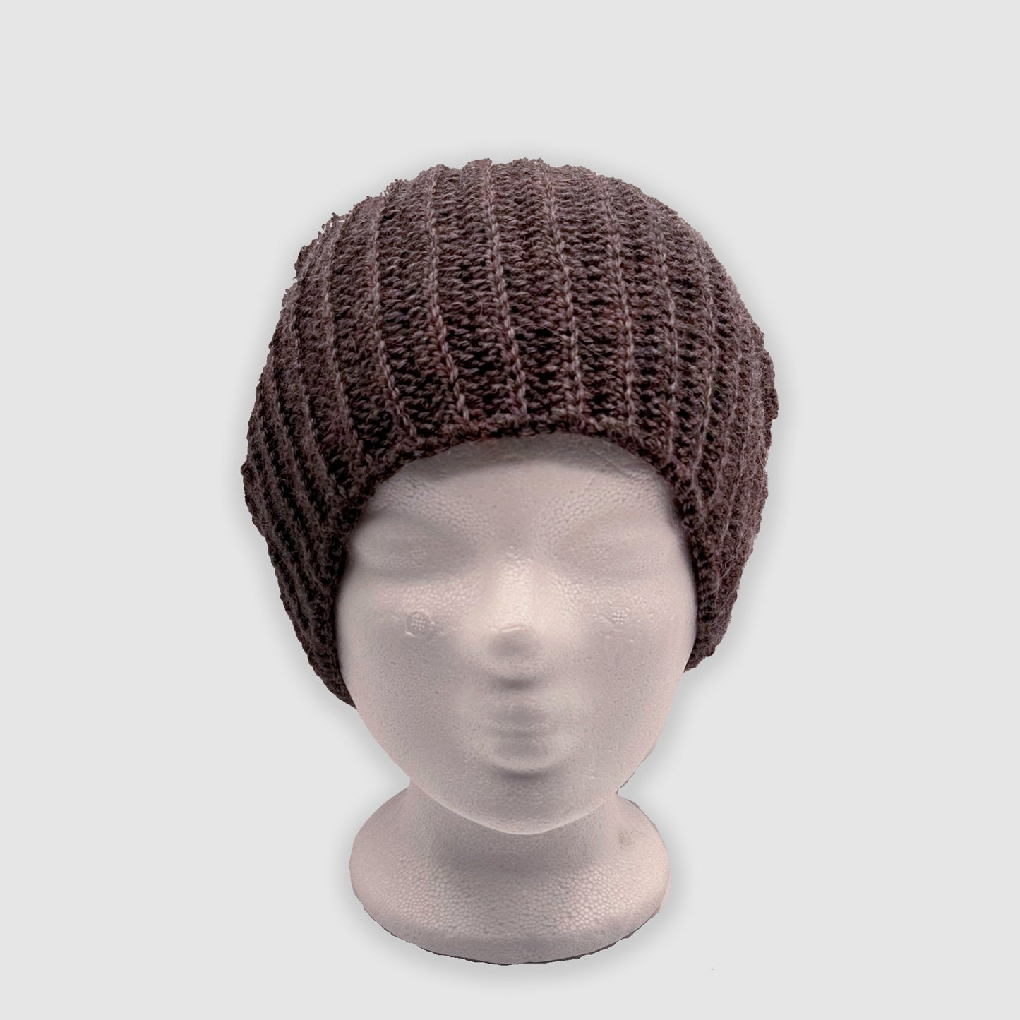Hand-crocheted 2-in-1 hat made from upcycled alpaca silk – classic hat &amp; beanie